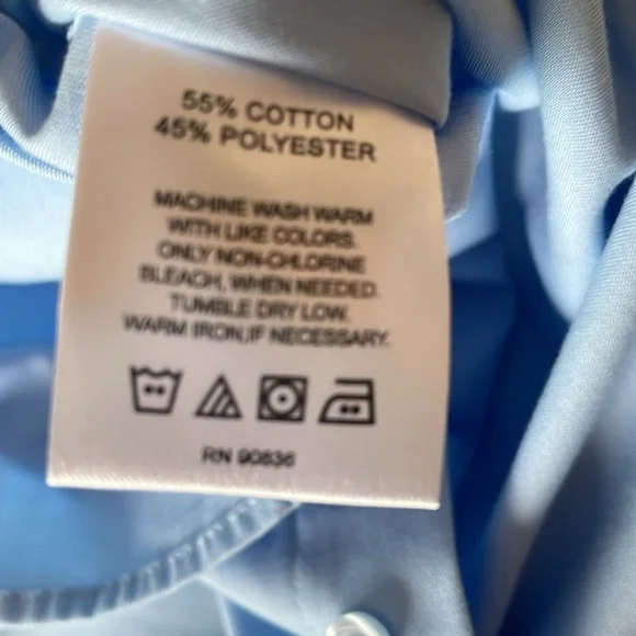 Light blue button front shirt - Picture 4 of 4